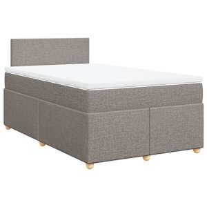 Box spring postel s matrací taupe 120x190 cm textil - obrázek 3