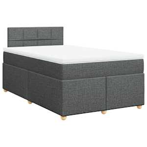 Box spring postel s matrací tmavě šedá 120x190 cm textil - obrázek 3