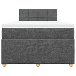 Box spring postel s matrací tmavě šedá 120x190 cm textil - obrázek 6