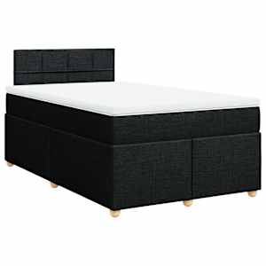 Box spring postel s matrací černá 120x190 cm textil - obrázek 3