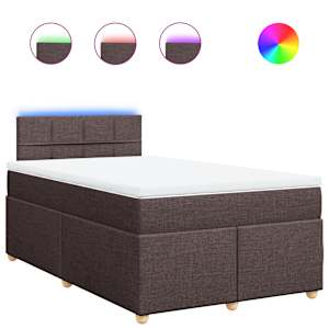 Box spring postel s matrací tmavě hnědá 120x190 cm textil - obrázek 2