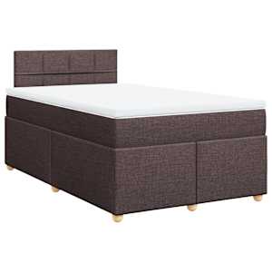 Box spring postel s matrací tmavě hnědá 120x190 cm textil - obrázek 3