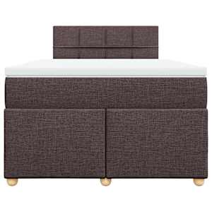 Box spring postel s matrací tmavě hnědá 120x190 cm textil - obrázek 6