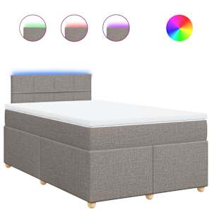 Box spring postel s matrací taupe 120x190 cm textil - obrázek 2