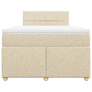 Box spring postel s matrací krémová 120x190 cm textil - obrázek 6