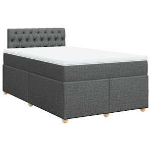 Box spring postel s matrací tmavě šedá 120x190 cm textil - obrázek 3