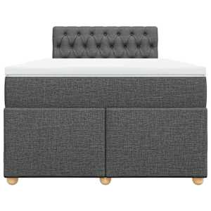 Box spring postel s matrací tmavě šedá 120x190 cm textil - obrázek 6