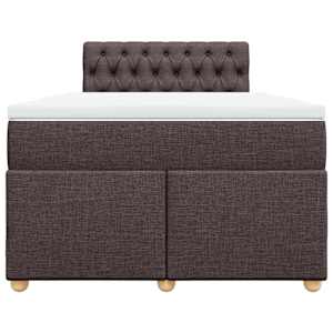 Box spring postel s matrací tmavě hnědá 120x190 cm textil - obrázek 6