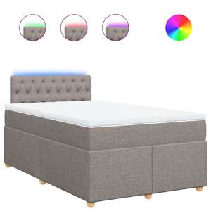 Box spring postel s matrací taupe 120x190 cm textil - obrázek 2