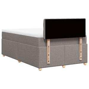 Box spring postel s matrací taupe 120x190 cm textil - obrázek 8