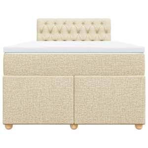 Box spring postel s matrací krémová 120x190 cm textil - obrázek 6