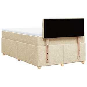 Box spring postel s matrací krémová 120x190 cm textil - obrázek 8