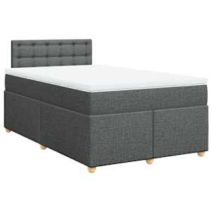 Box spring postel s matrací tmavě šedá 120x190 cm textil - obrázek 3