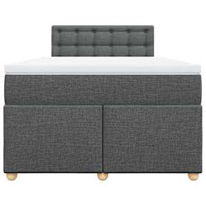 Box spring postel s matrací tmavě šedá 120x190 cm textil - obrázek 6