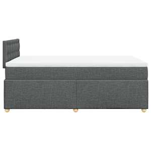 Box spring postel s matrací tmavě šedá 120x190 cm textil - obrázek 7
