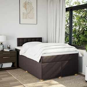 Box spring postel s matrací tmavě hnědá 120x190 cm textil - obrázek 4