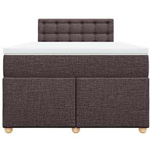 Box spring postel s matrací tmavě hnědá 120x190 cm textil - obrázek 6