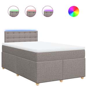 Box spring postel s matrací taupe 120x190 cm textil - obrázek 2