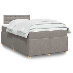 Box spring postel s matrací taupe 120x190 cm textil - obrázek 1
