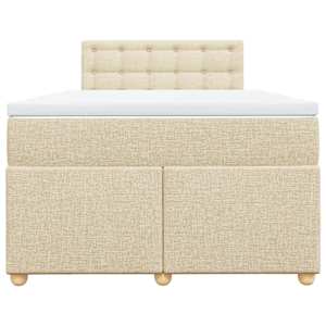 Box spring postel s matrací krémová 120x190 cm textil - obrázek 6
