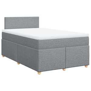 Box spring postel s matrací světle šedá 120 x 200 cm textil - obrázek 3