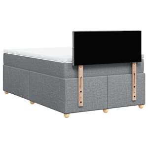 Box spring postel s matrací světle šedá 120 x 200 cm textil - obrázek 8