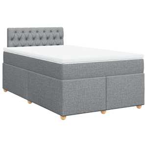 Box spring postel s matrací světle šedá 120 x 200 cm textil - obrázek 3