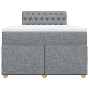 Box spring postel s matrací světle šedá 120 x 200 cm textil - obrázek 6