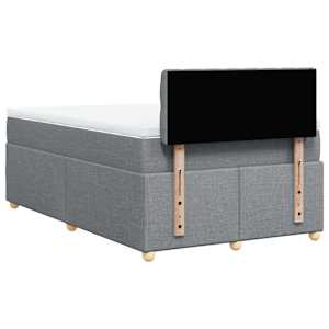 Box spring postel s matrací světle šedá 120 x 200 cm textil - obrázek 8