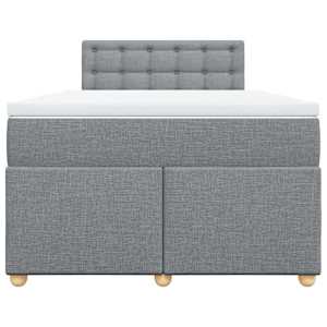 Box spring postel s matrací světle šedá 120 x 200 cm textil - obrázek 6