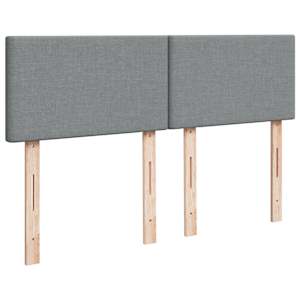 Box spring postel s matrací světle šedá 140 x 190 cm textil - obrázek 9