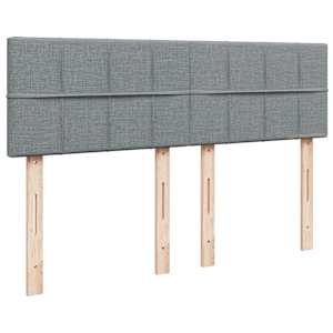 Box spring postel s matrací světle šedá 140 x 190 cm textil - obrázek 12