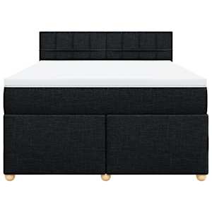 Box spring postel s matrací černá 140 x 190 cm textil - obrázek 6