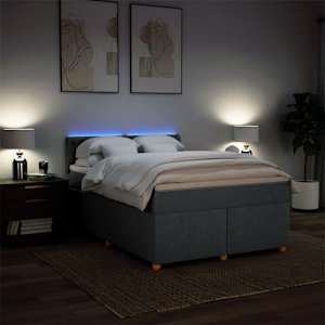 Box spring postel s matrací tmavě šedý 140 x 190 cm textil - obrázek 5