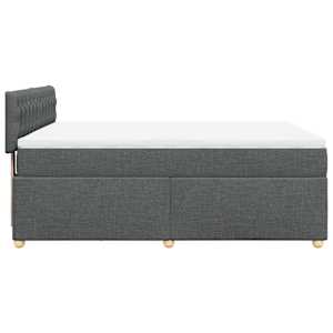 Box spring postel s matrací tmavě šedý 140 x 190 cm textil - obrázek 7