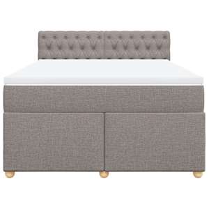 Box spring postel s matrací taupe 140x190 cm textil - obrázek 6