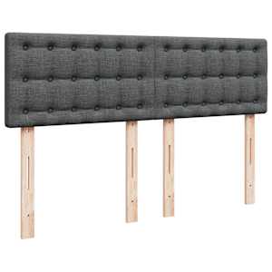 Box spring postel s matrací tmavě šedý 140 x 190 cm textil - obrázek 12