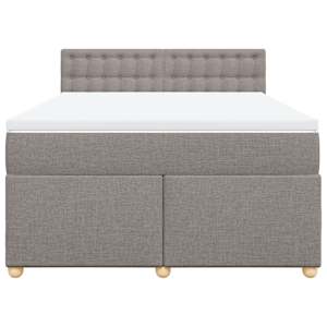 Box spring postel s matrací taupe 140x190 cm textil - obrázek 6