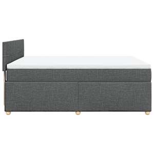 Box spring postel s matrací tmavě šedá 140x200 cm textil - obrázek 7