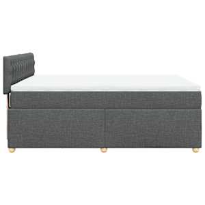 Box spring postel s matrací tmavě šedá 140x200 cm textil - obrázek 7