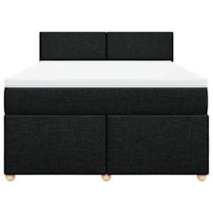 Box spring postel s matrací černá 160x200 cm textil - obrázek 6