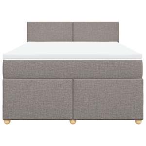 Box spring postel s matrací taupe 160x200 cm textil - obrázek 6