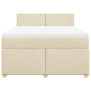 Box spring postel s matrací krémová 160x200 cm textil - obrázek 6
