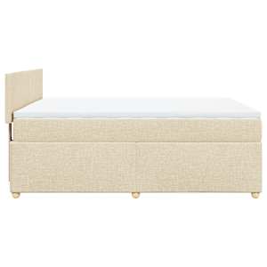 Box spring postel s matrací krémová 160x200 cm textil - obrázek 7