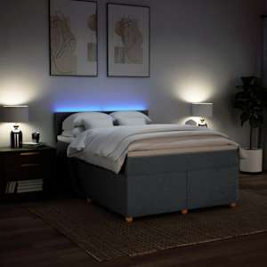 Box spring postel s matrací tmavě šedá 160x200 cm textil - obrázek 5