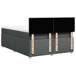 Box spring postel s matrací tmavě šedá 160x200 cm textil - obrázek 8