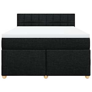 Box spring postel s matrací černá 160x200 cm textil - obrázek 6
