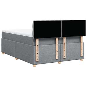 Box spring postel s matrací světle šedá 160 x 200 cm textil - obrázek 8