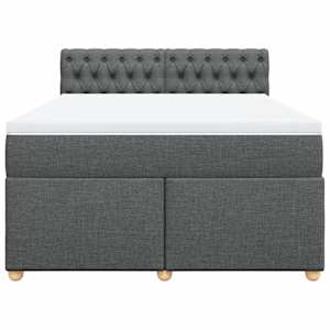 Box spring postel s matrací tmavě šedá 160x200 cm textil - obrázek 6