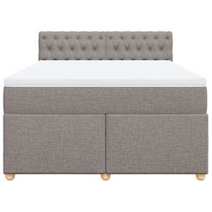Box spring postel s matrací taupe 160x200 cm textil - obrázek 6
